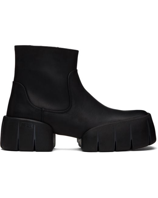 DIESEL Black D-Tex Bt Boots for men