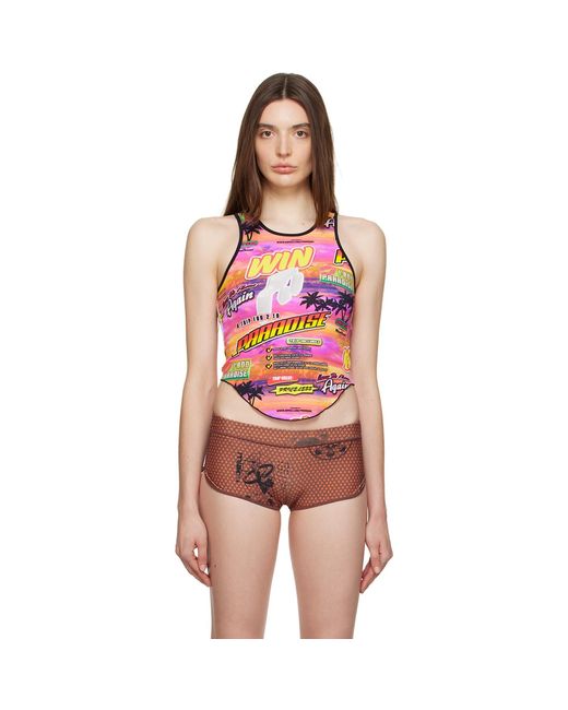 Miaou Red Multicolor Jinx Tank Top