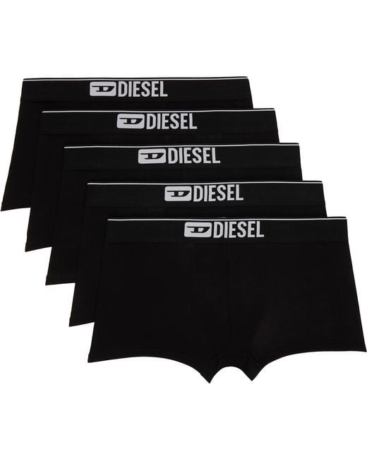 DIESEL Black Five-Pack Umbx-Damienfivepack Boxer Briefs for men