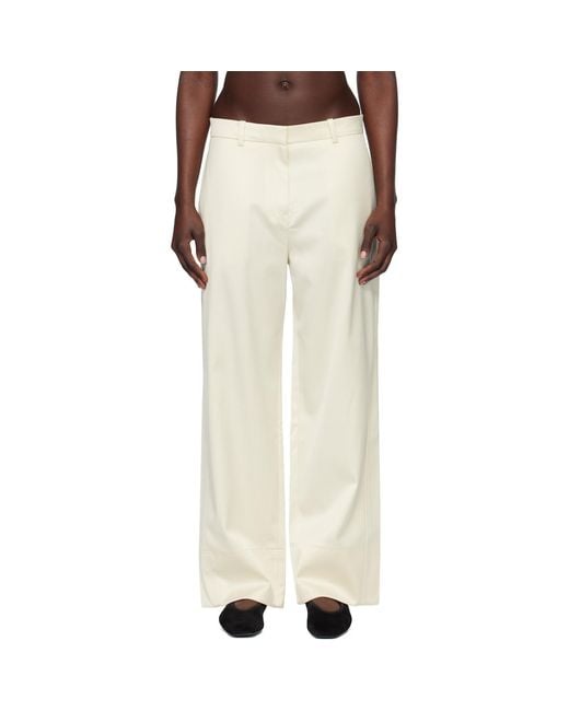 Totême Natural Off- Twisted Seam Trousers