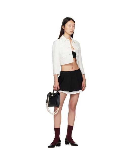 ShuShu/Tong Black Pointed Collar Short Jacket
