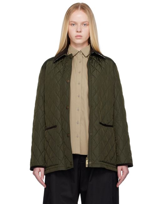 Blouson Matelassé Broadway Vert En Nylon Burberry en coloris Black