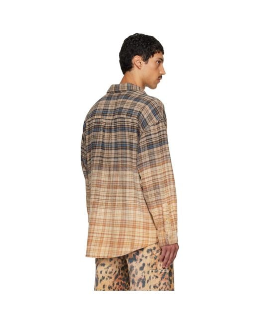 R13 Brown Boyfriend Shirt for men