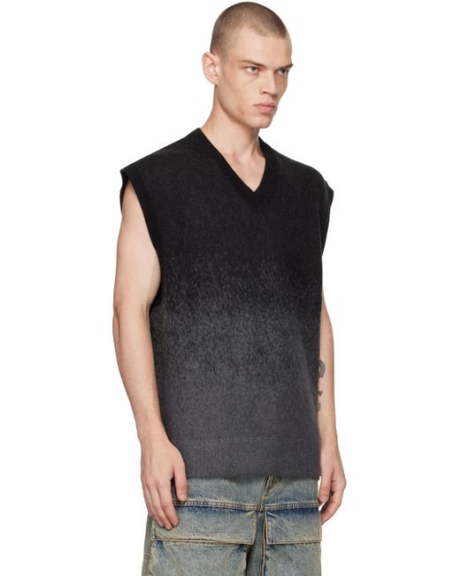 Juun.J Black Gradient Vest for men