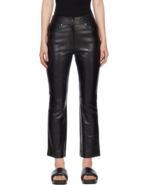 Stand Studio Black Avery Leather Pants