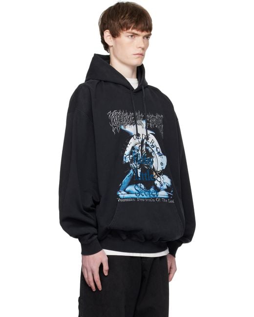 Pull À Capuche Surdimensionné 'Filthy Secret' Noir Vetements pour homme en coloris Blue