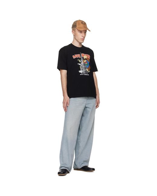Aape By A Bathing Ape Black 'Aaper' Graphic T-Shirt for men