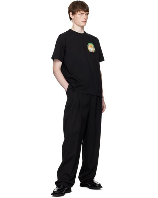 メンズ Casablanca ブラック Triomphe D' 半袖Tシャツ Black