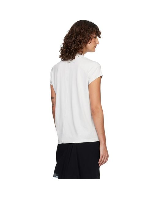 Rick Owens White Off- Temple Level T-Shirt