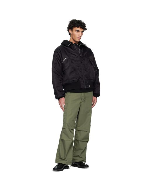 (w)taps Green Nyco Weather Cargo Pants for men
