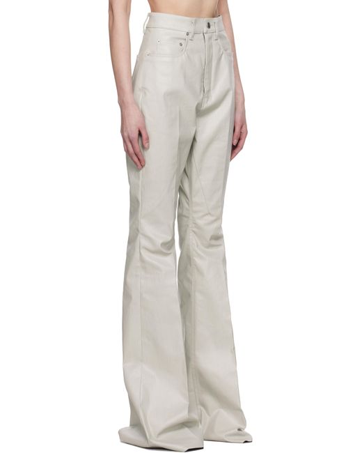 Rick Owens オフホワイト Hollywood Bolan ブーツカット ジーンズ White