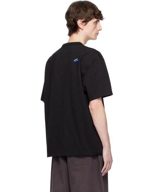 メンズ Adererror ブラック Sig; Trs Tag 06 Tシャツ Black