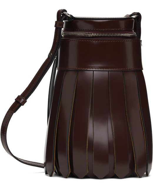 J.W. Anderson Brown Burgundy Tassel Bag