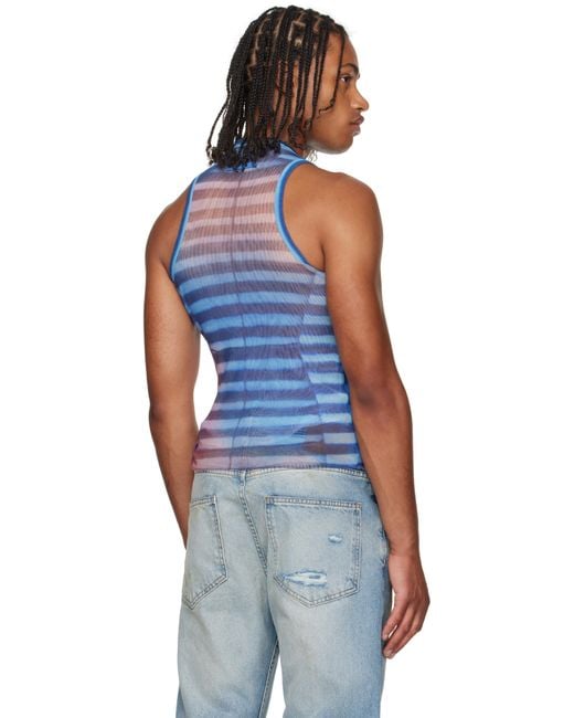Jean Paul Gaultier Blue 'The Air' Tank Top for men