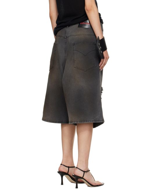 Lu'u Dan Black Kriss Kross Denim Shorts