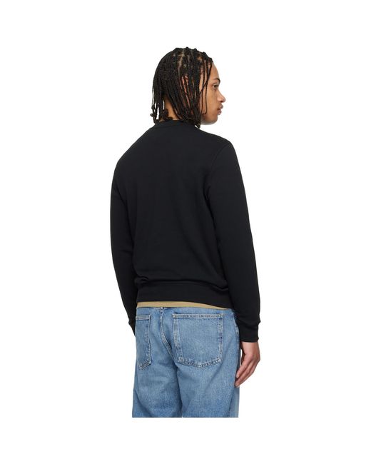 Boss Black Cotton-Terry Logo Patch Sweatshirt for men