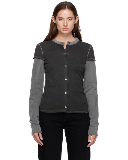 Our Legacy グレー Heat 長袖 カーディガン ブラック | Lyst