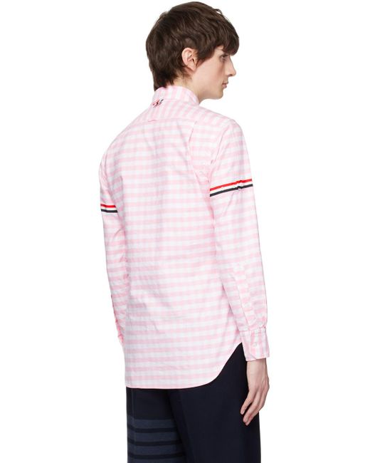 Thom Browne Pink Armband Classic Shirt for men