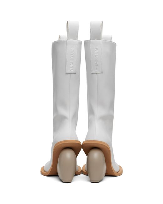 Yume Yume White Off- Love Tall Boots