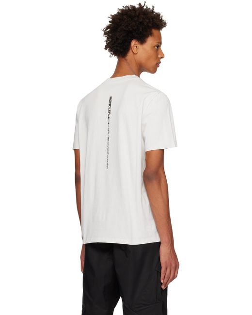 Moncler Black Off-white Garment-washed T-shirt for men