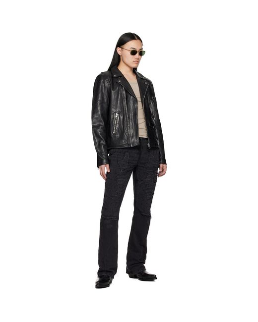 Ksubi Black Capitol Leather Jacket for men