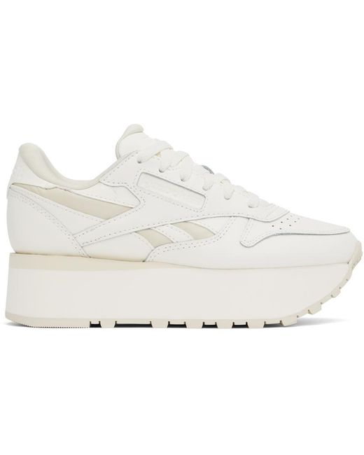 Reebok Black Off- Classic Leather Triple Lift Sneakers