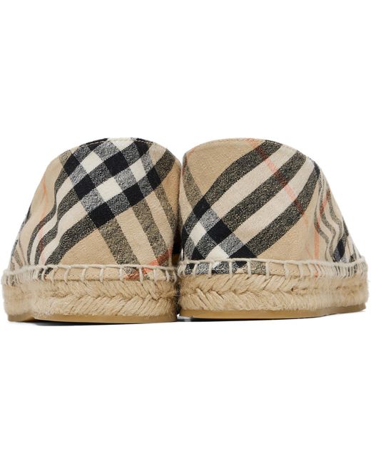Burberry Black Check Mews Espadrilles