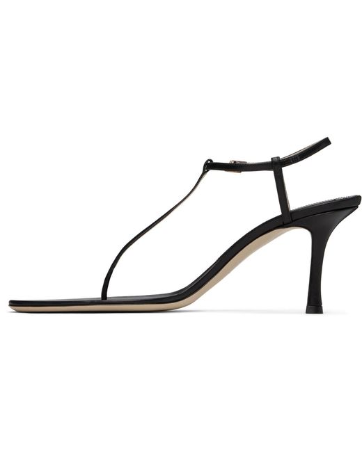 Christen Black 75Mm Mono Strap Heeled Sandals