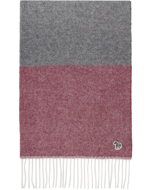 PS by Paul Smith Gray Multicolor Zebra Scarf for men