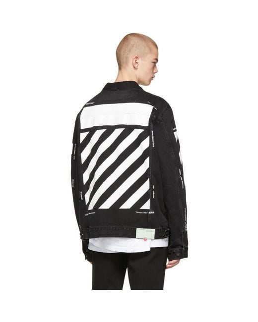 Konsultere Kæmpe stor matrix Off-White c/o Virgil Abloh Ssense Exclusive Black Denim Temperature Jacket  for Men | Lyst