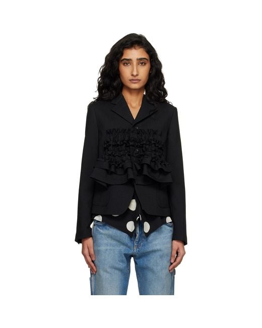Comme des Garçons Black Gabardine Blazer