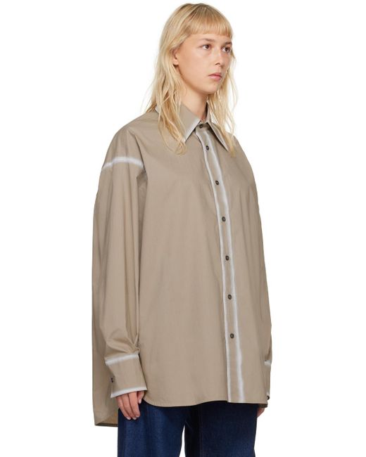 MM6 by Maison Martin Margiela Natural Taupe Buttoned Shirt
