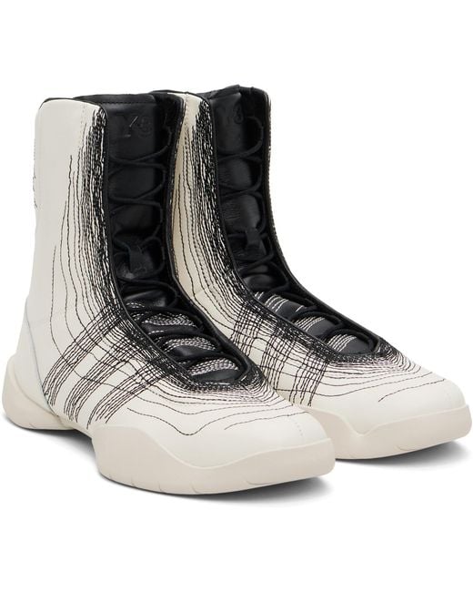 Y-3 Brown Regu Hi Sneakers for men