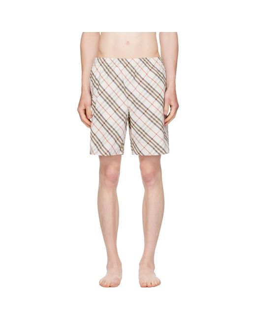 Burberry Natural Check Swim Shorts for men