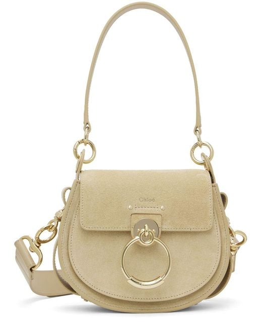 CHLOÉ Womens Bag Tess Cross-body Pouch Green Gold Shoulder Strap Chain