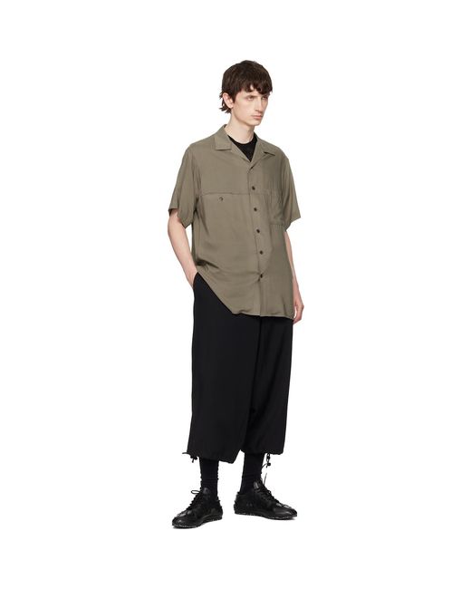 Yohji Yamamoto Multicolor Cellulose Lawn Panel Open Collar Shirt for men