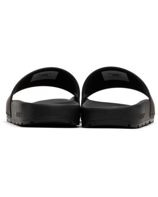 Off-White c/o Virgil Abloh Black Bookish Pool Slides for men