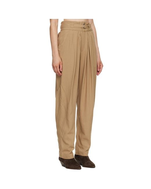 Isabel Marant Natural Tan Celia Trousers