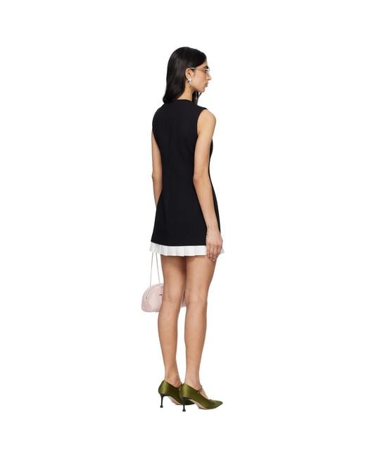 ShuShu/Tong Black Sleeveless Slim-Fit Minidress
