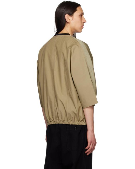 Rito Structure Green Combined Cardigan for men