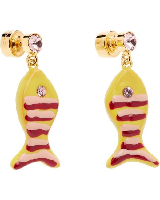 Marni Multicolor Fish & Rhinestone Earrings
