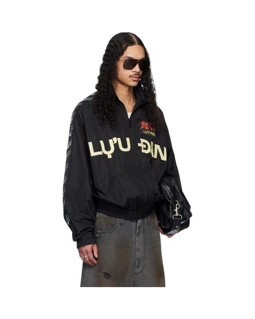 Lu'u Dan Black Windbreaker L-D Jacket for men