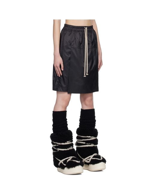 Rick Owens Black Moncler + Kilt Shorts