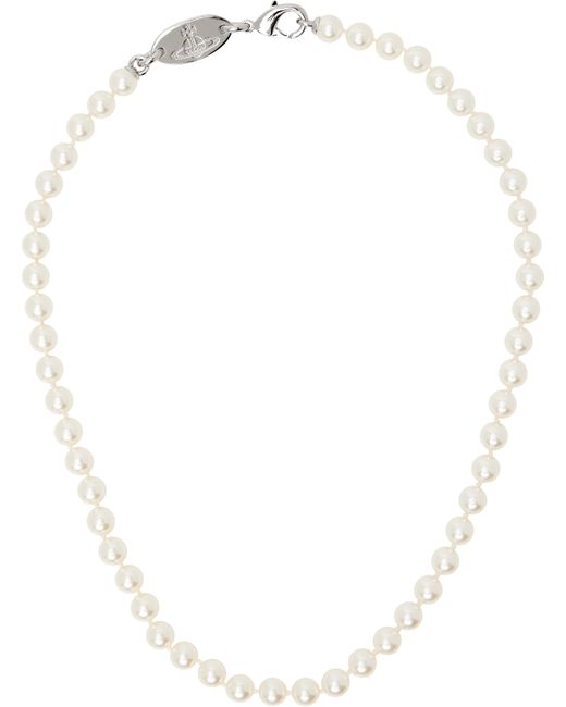 Vivienne Westwood White Off- Stuart Necklace for men