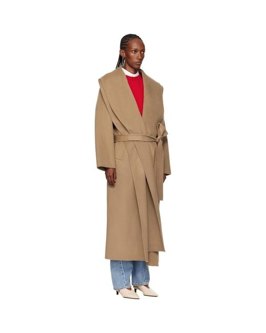 Rohe Black Signature Double-Faced Scarf Coat