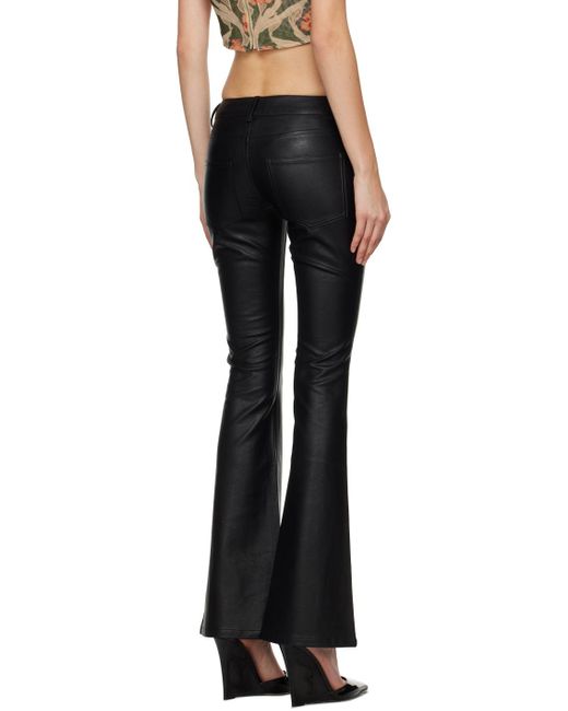 Miaou Black Roxy Faux-leather Trousers