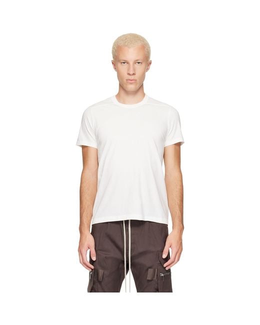 Rick Owens White Tower Short Level T-Shirt for men