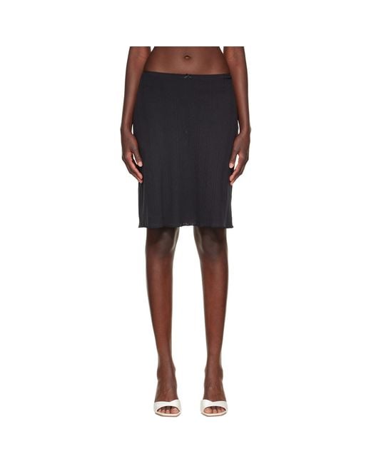 Cou Cou Black 'The Slip' Midi Skirt