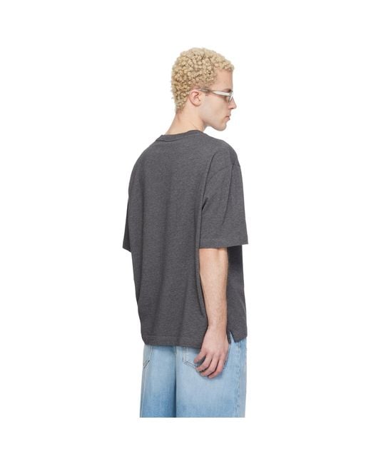 Maison Kitsuné Gray Fox Head Oversize T-Shirt for men