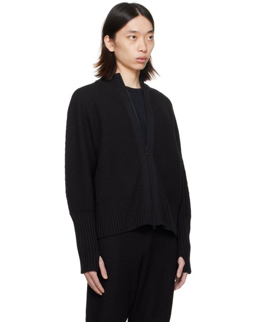 Homme Plissé Issey Miyake Homme Plissé Issey Miyake Black Rustic Knit Sweater for men